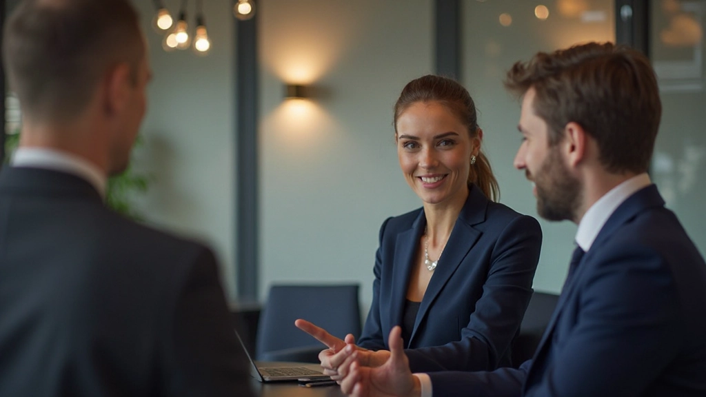 Professionals voeren zakelijk gesprek in Nederlands